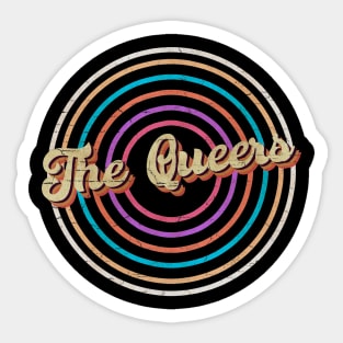 vintage circle line color The Queers Sticker